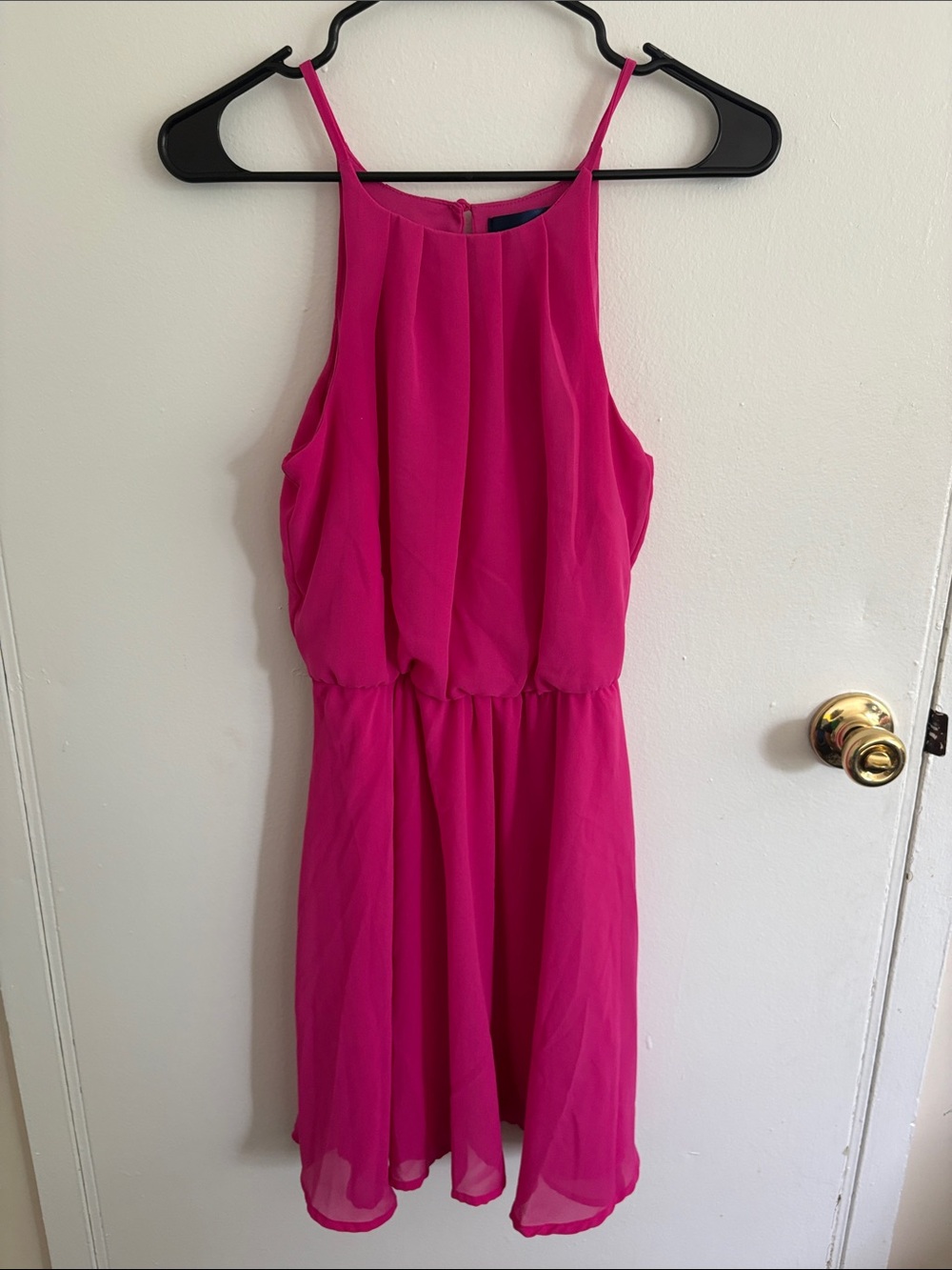 Blue Rain Fuchsia Halter Mini Dress